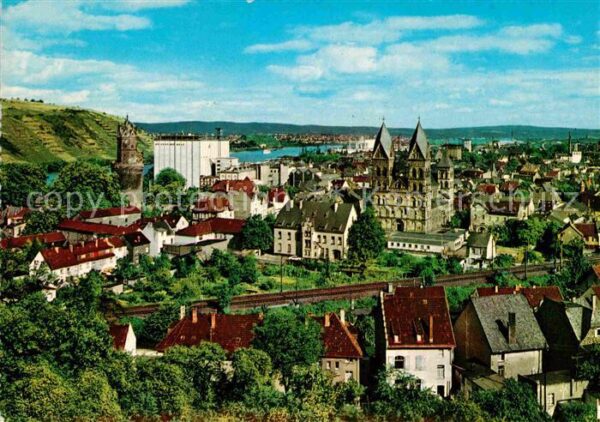 Andernach Panorama Blick von der Krahnenbergbrück