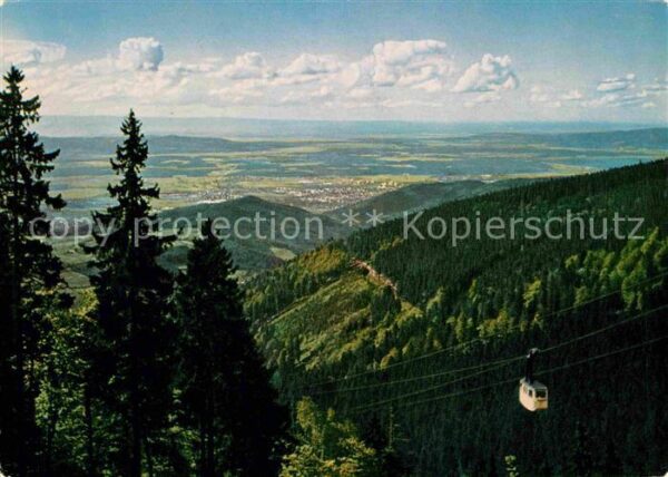 Schauinsland Panorama Blick auf Bergbahn Schwarzwald