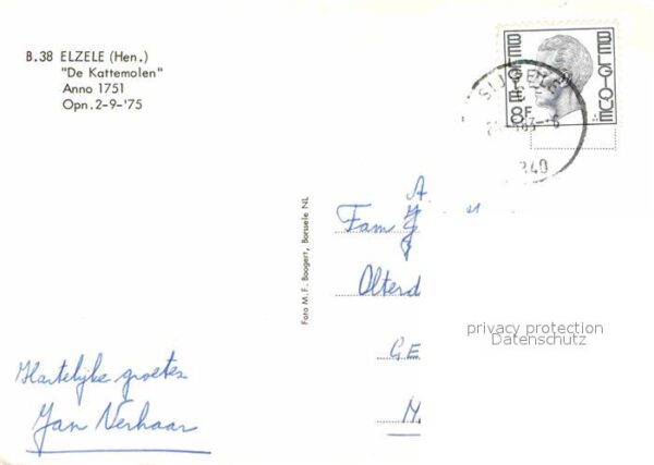 Elzele De Kattemolen anno 1751 Windmühle – Bild 2