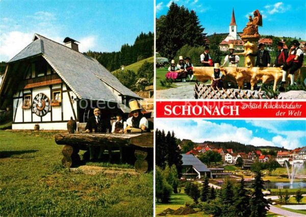 Schonach Schwarzwald Grösste Kuckucksuhr der Welt Trachten P