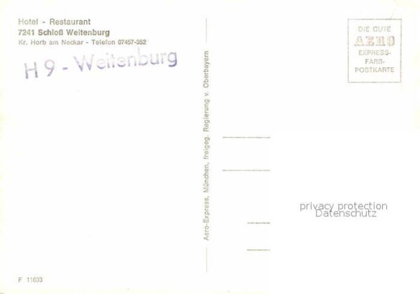 Horb Neckar Schloss Weitenburg Fliegeraufnahme – Bild 2