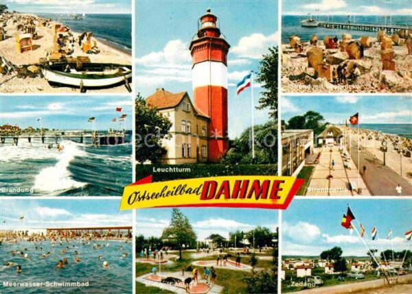 Dahme Ostseebad Strand Seebrücke Leuchtturm Brandung St