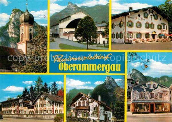 Oberammergau Passionsspieldorf Kirche Hotel Alte Pos