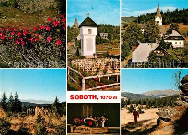 Soboth Blüten Friedhof Kirche Landschaft Fundg