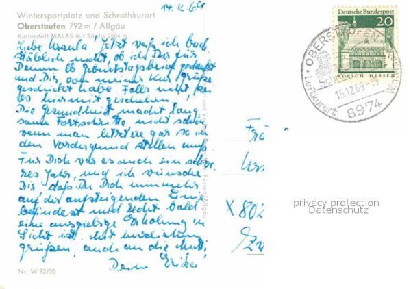 Oberstaufen Kuranstalt Malas mit Säntis – Bild 2