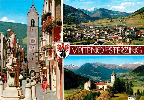 Sterzing Suedtirol Brunnen Stadttor Panorama Schloss