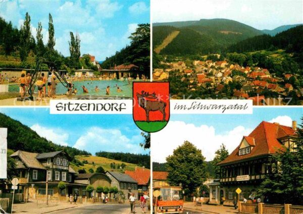 Sitzendorf Thueringen Schwimmbad Panorama FDGB Erholungsheim