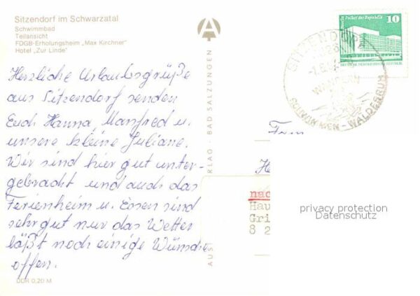 Sitzendorf Thueringen Schwimmbad Panorama FDGB Erholungsheim – Bild 2