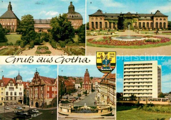 Gotha Thueringen Schloss Friedenstein Orangerie Rathaus