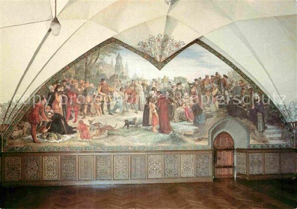 Meissen Elbe Sachsen Albrechtsburg Wandgemälde Kurfürst Augu
