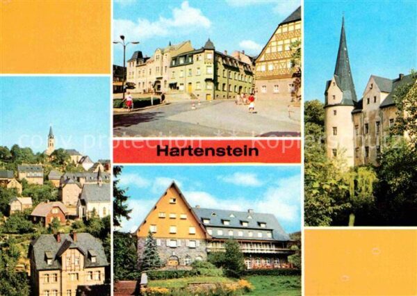 Hartenstein Zwickau Teilansicht Ernst Thälmann Platz FDGB E