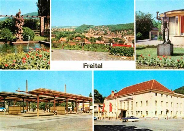 Freital Storchenbrunnen Teilansicht Stahlwerker