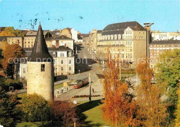 Plauen Vogtland Otto Grotewohl Platz Turm