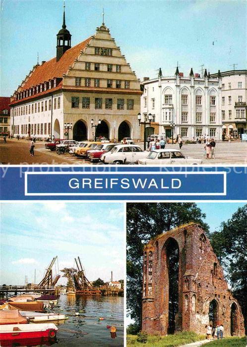 Greifswald Rathaus Wiecker Klappbrücke Eldena Klos