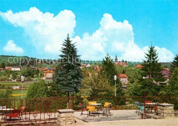 Friedrichsbrunn Harz Terrasse des Sanatoriums Ernst Thälmann