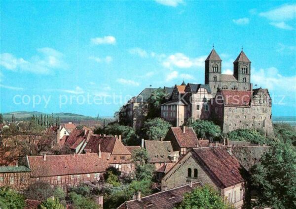 Quedlinburg Schlossmuseum und Stiftskirche vom Münz