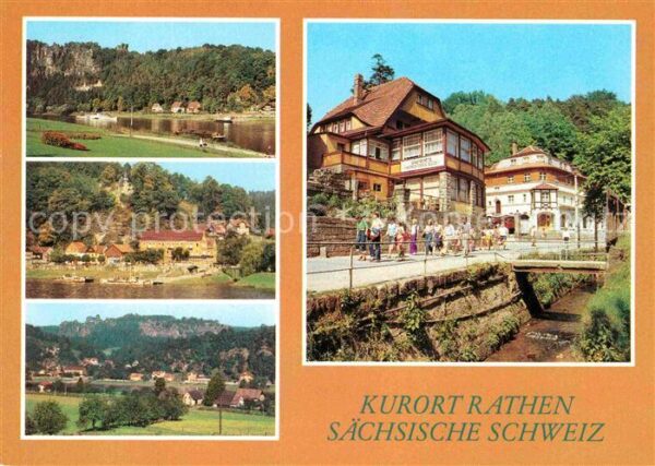 Rathen Saechsische Schweiz Dampferanlegestelle Teilansichten HOG S