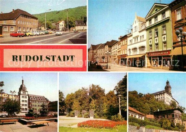 Rudolstadt Strassenpartie Thälmannstr Rathaus Wilh