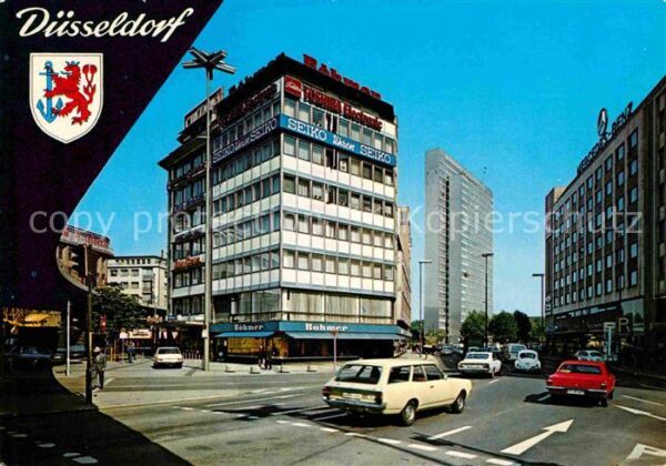 Duesseldorf Hochstrasse mit Thyssen Hochhaus