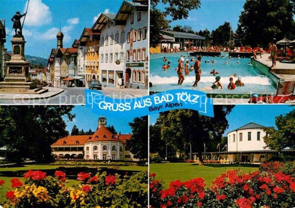Bad Toelz Altstadt Denkmal Schwimmbad Kurpark Tri