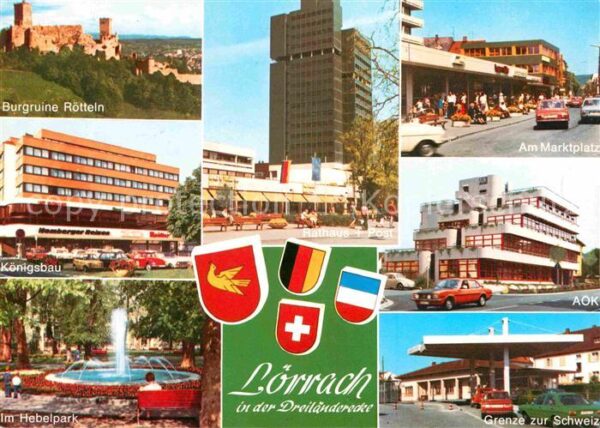 Loerrach Burgruine Rötteln Marktplatz Königsbau