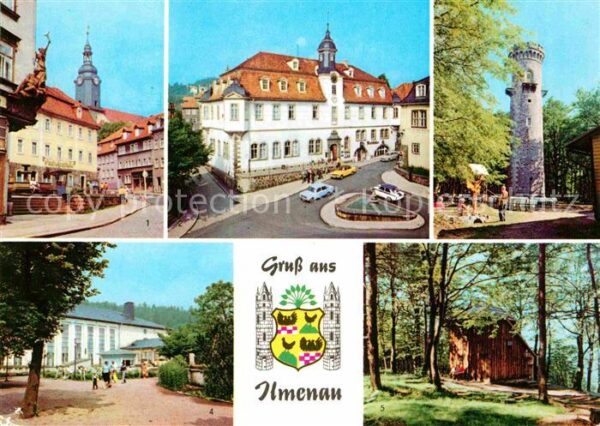 Bad Ilmenau Strasse des Friedens Rathaus Kickelhahn