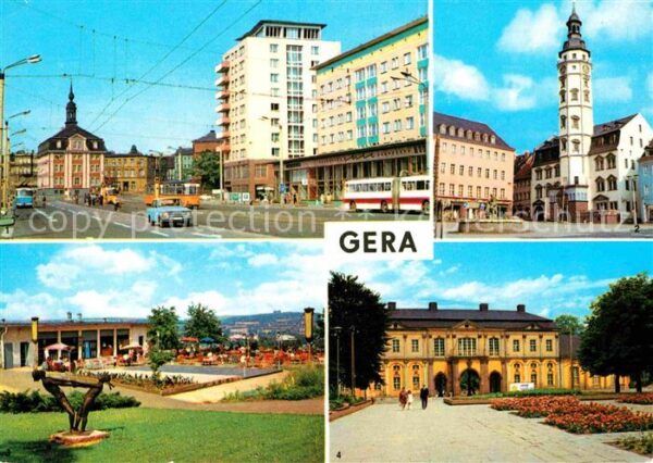 Gera Strasse der Republik Rathaus Terrassenc