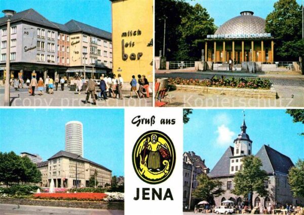 Jena Thueringen Kirchplatz Zeiss Planetarium Uni Hochha