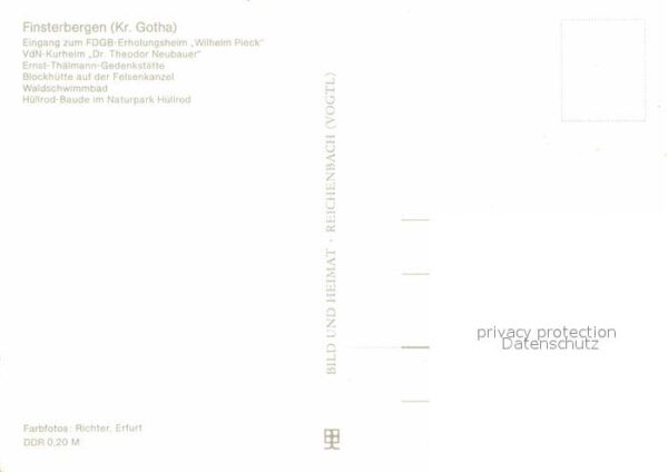 Finsterbergen FDGB Erholungsheim Wilhelm Pieck VdN Ku – Bild 2