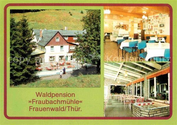 Frauenwald Thueringen Waldpension Fraubachmühle Gaststube Gla