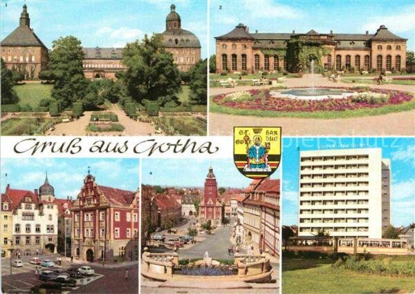 Gotha Thueringen Schloss Friedenstein Orangerie Rathaus