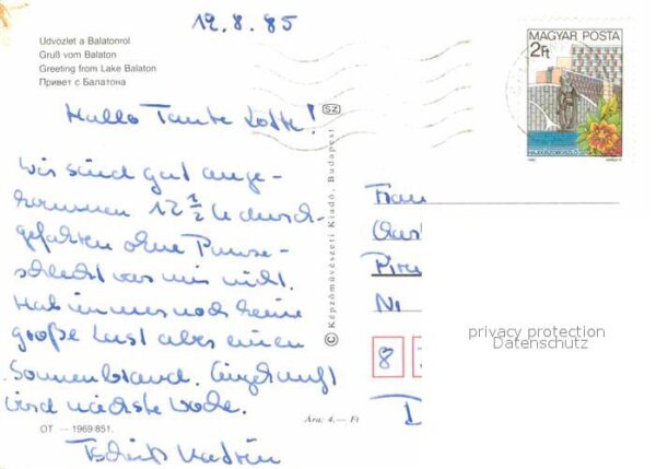 Balaton Plattensee Teilansichten Hotels Fahrgastschiff – Bild 2