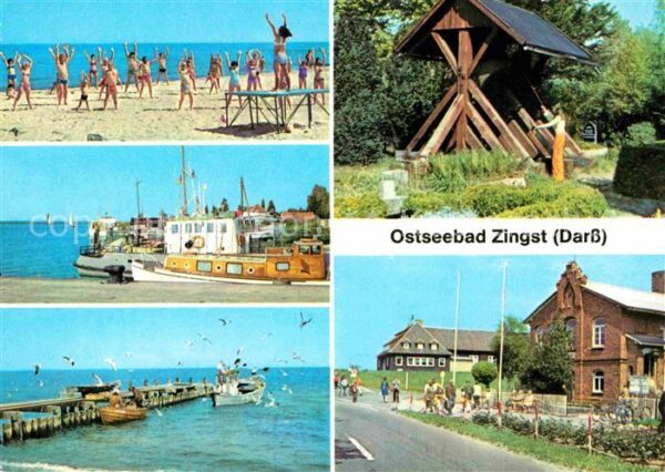 Zingst Ostseebad Strandgymnatik Hafen Fischerstrand Gloc