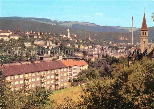 Aue Erzgebirge Stadtblick
