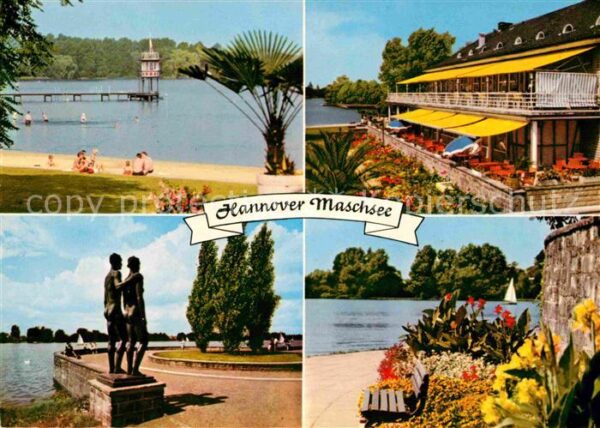 Hannover Maschsee Hotel Terrasse Skulptur