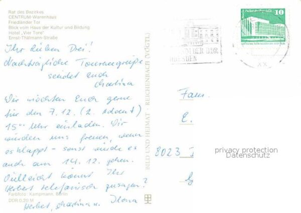 Neubrandenburg Rat des Bezirks Centrum Warenhaus Fried – Bild 2