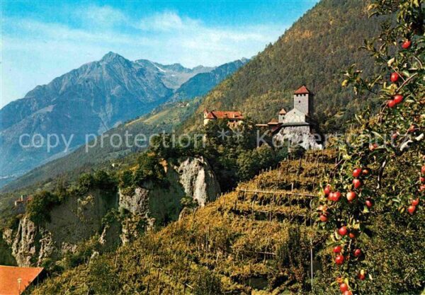 Meran Merano Schloss Tirol mit Texelgruppe