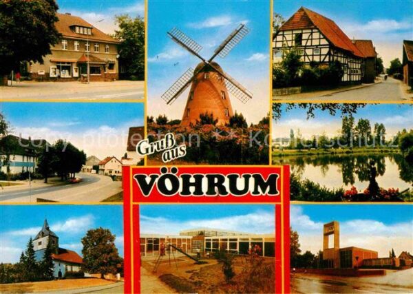Voehrum Teilansichten Mühle Fachwerkhäuser