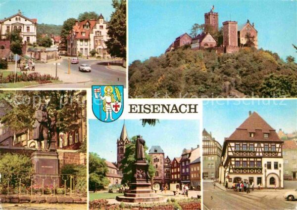 Eisenach Thueringen Marienstrasse Die Wartburg Bach Denkmal