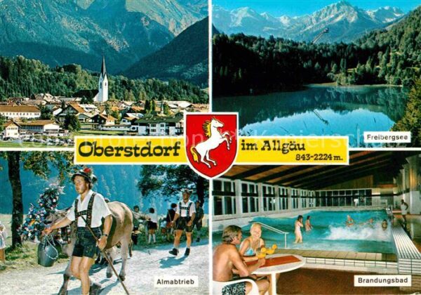 Oberstdorf Teilansicht Freibergsee Almabtrieb Bran