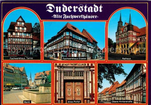 Duderstadt Fachwerkhäuser Tanne und Glaese Rathaus