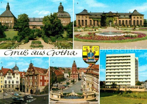 Gotha Thueringen Schloss Friedenstein Orangerie Rathaus