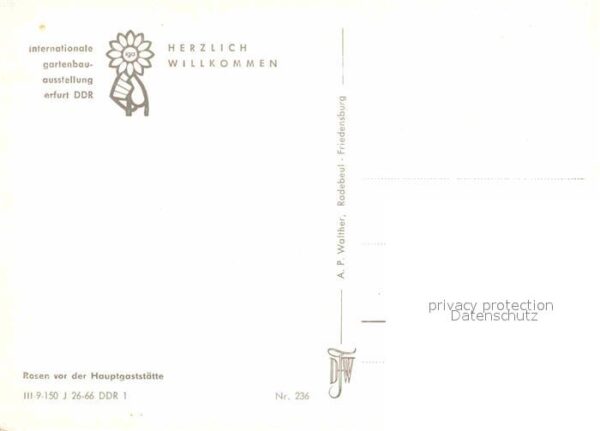 Gartenbauaustellung Erfurt Rosen Hauptgaststätte – Bild 2