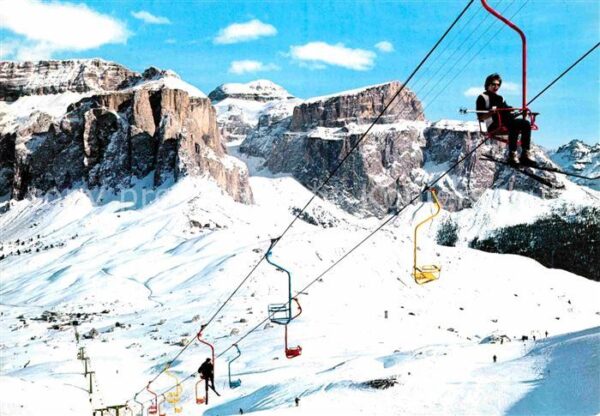 Sessellift Passo Sella Cima Boe Sass Pordoi