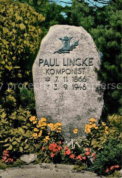Tod Grabstätte Komponist Paul Lincke Hahnen