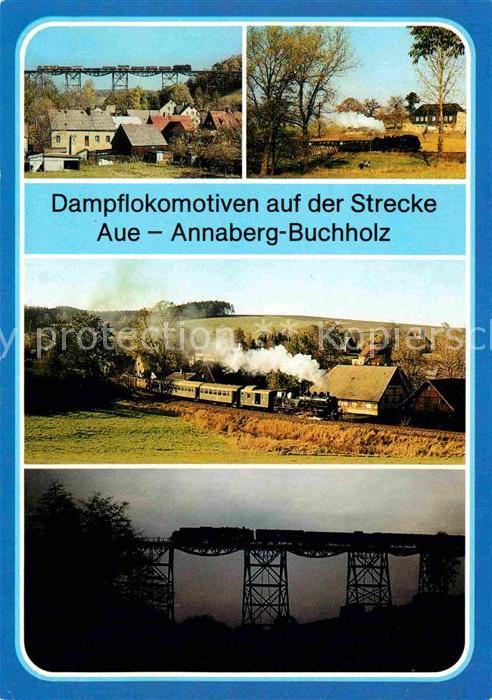 Lokomotive Strecke Aue Annaberg-Buchholz Oschützta