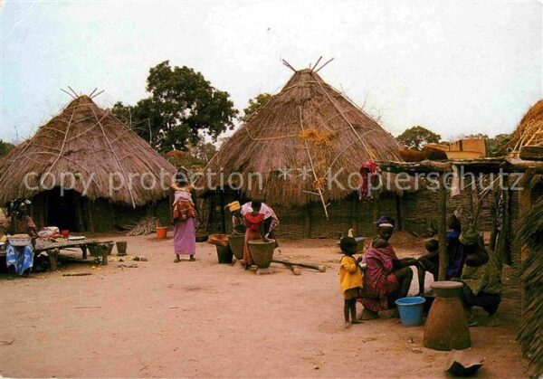 Typen Afrika Scene Villageoise