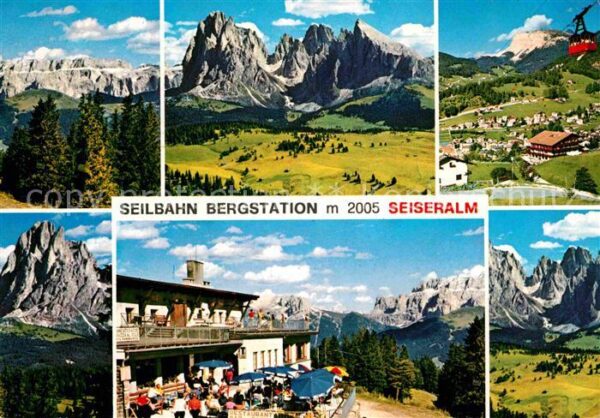 Seilbahn Seiseralm Berggasthof Dolomiten