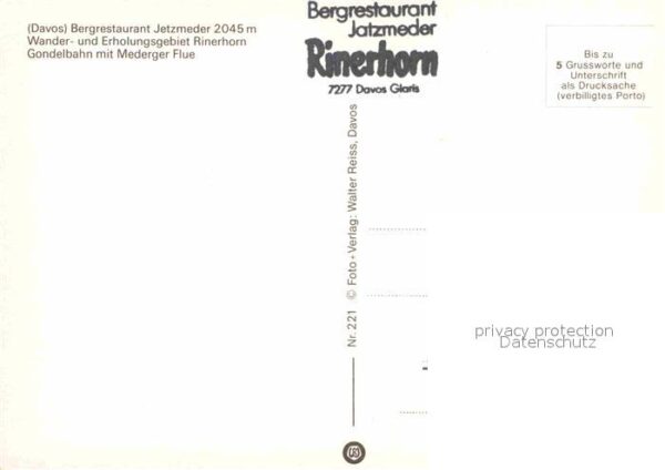 Seilbahn Rinerhorn Davos Mederger Flue – Bild 2