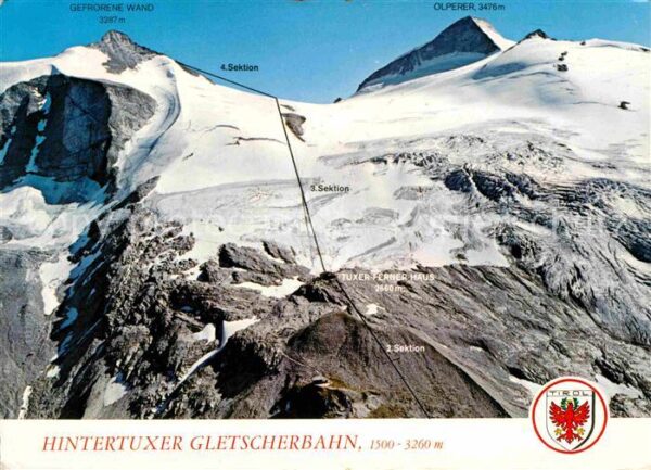 Seilbahn Hintertux Gletscherbahn Gefrorene Wand